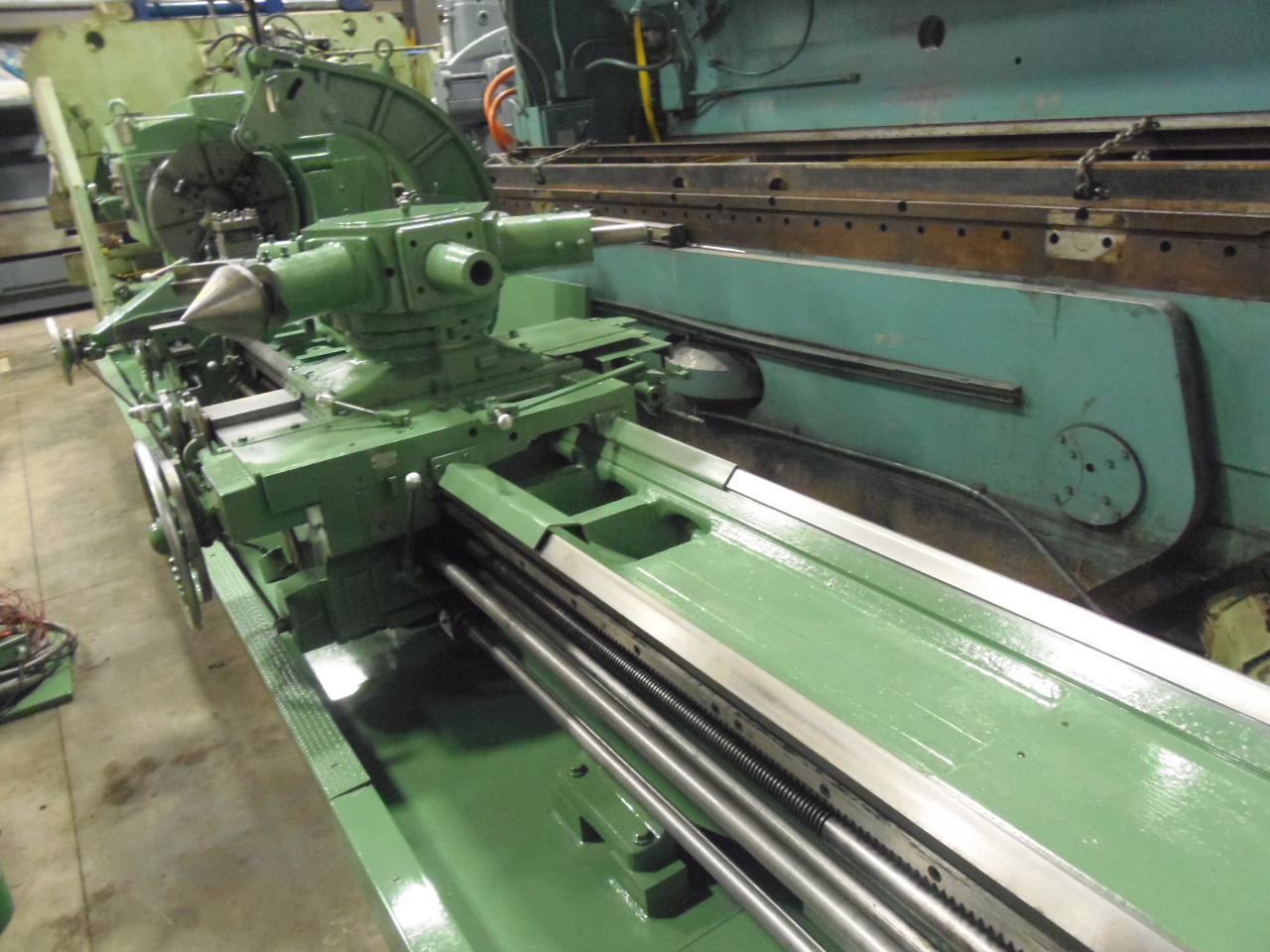 5A WARNER & SWASEY, MODEL 3600, THREADING, TAPER, 194" TURRET TO CHUCK FACE, 12.5" HOLE, ROLLER STEADY REST, 1981 NICE