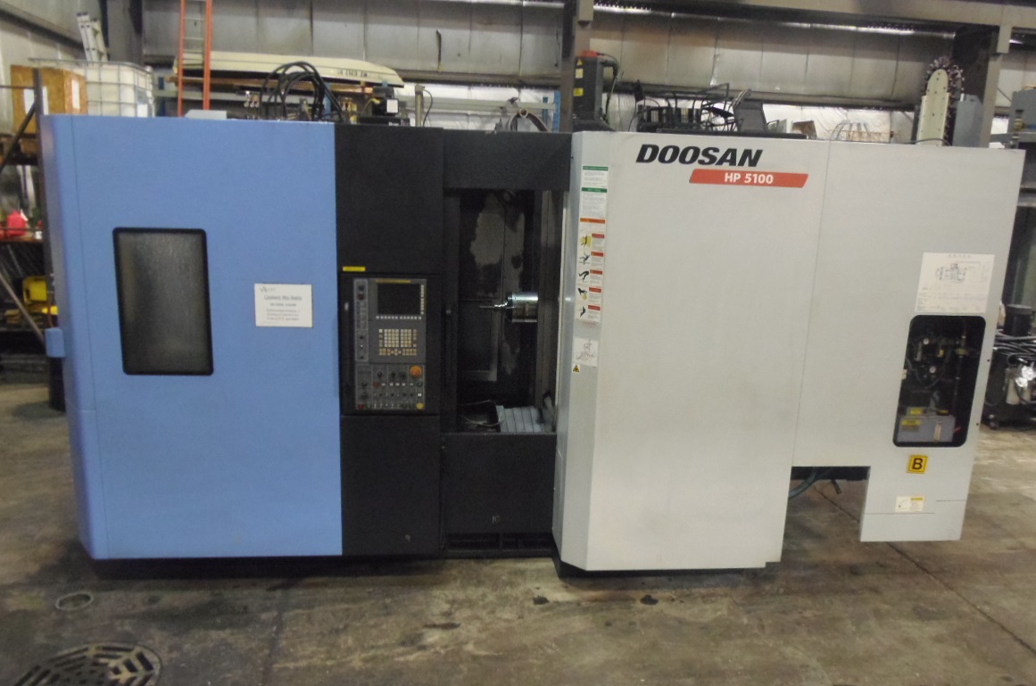 DOOSAN HP-5100, 33.5 X 27.6 X 29.5 TRAVELS, 2-19.7" PALLETS, FANUC 31i, TSC, CHIP, 60 ATC, CAT 40, 12,000 RPM, 2362 RAPIDS,  2010