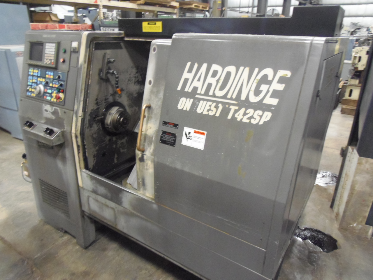 HARDINGE CONQUEST 42 CNC CHUCKER,  FANUC 18T CONTROL,  TURRET, 5000 RPM, 1995