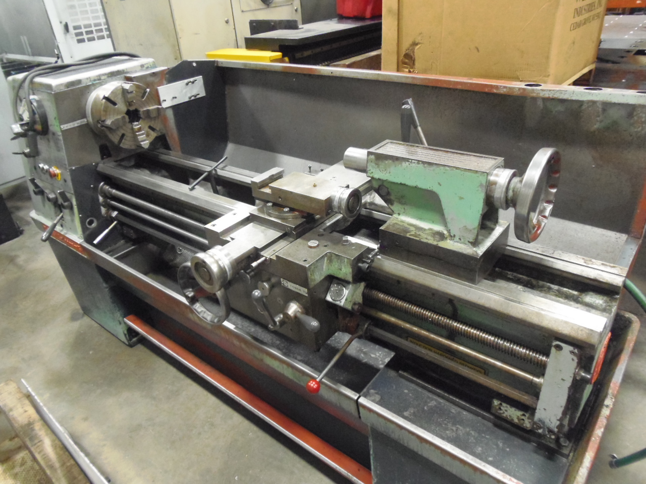 CLAUSING COLCHESTER 15 ENGINE LATHE, 15" X 50" CENTERS, 2000 RPM, INCH/METRIC THREADING, 10" 4 JAW CHUCK, 