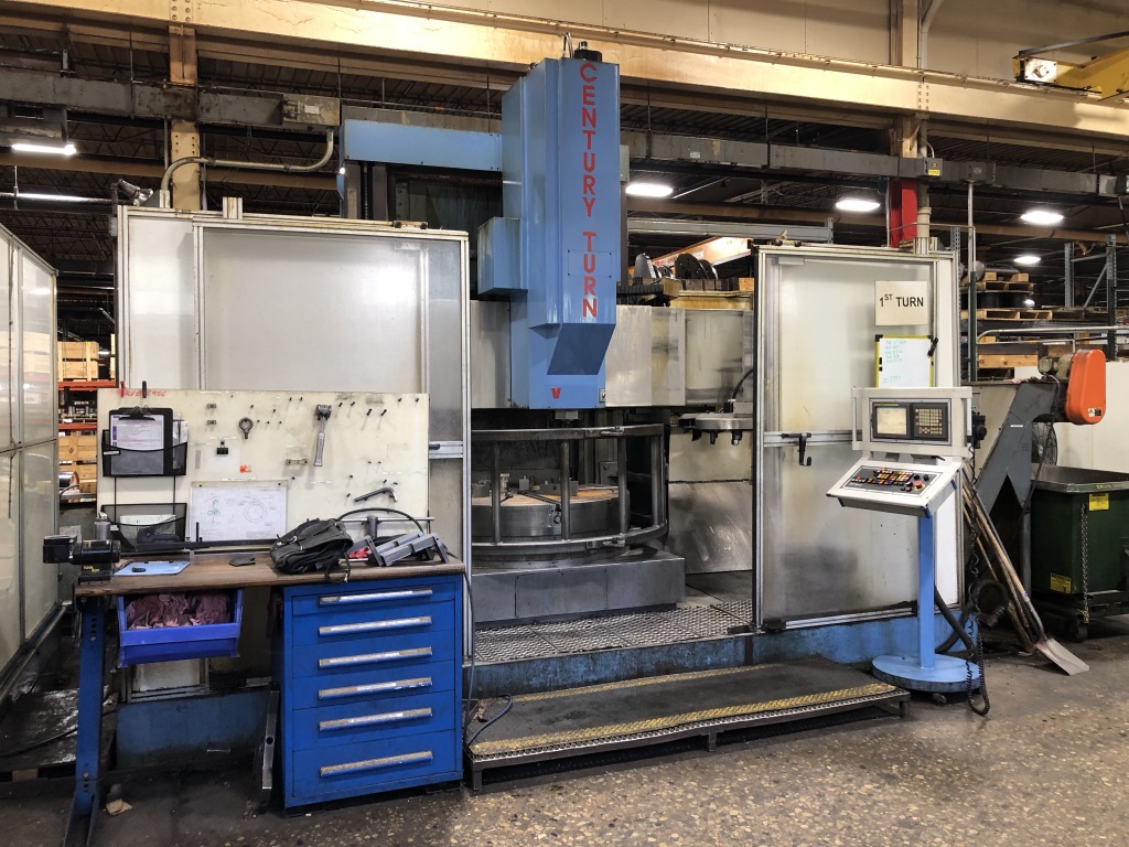 76" NEW CENTURY, 66" 3 JAW CHUCK, LIVE TOOLING, FANUC 18 CONTROL, 12 ATC