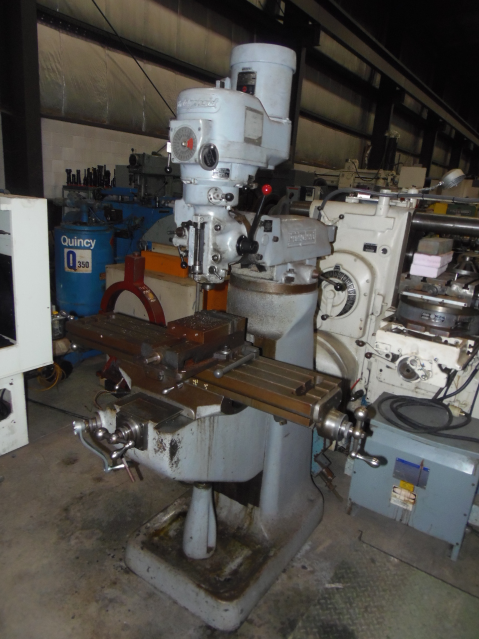BRIDGEPORT SERIES I VERTICAL MILL, VARIABLE SPEED HEAD, 9 x 42 TABLE, COLLETS