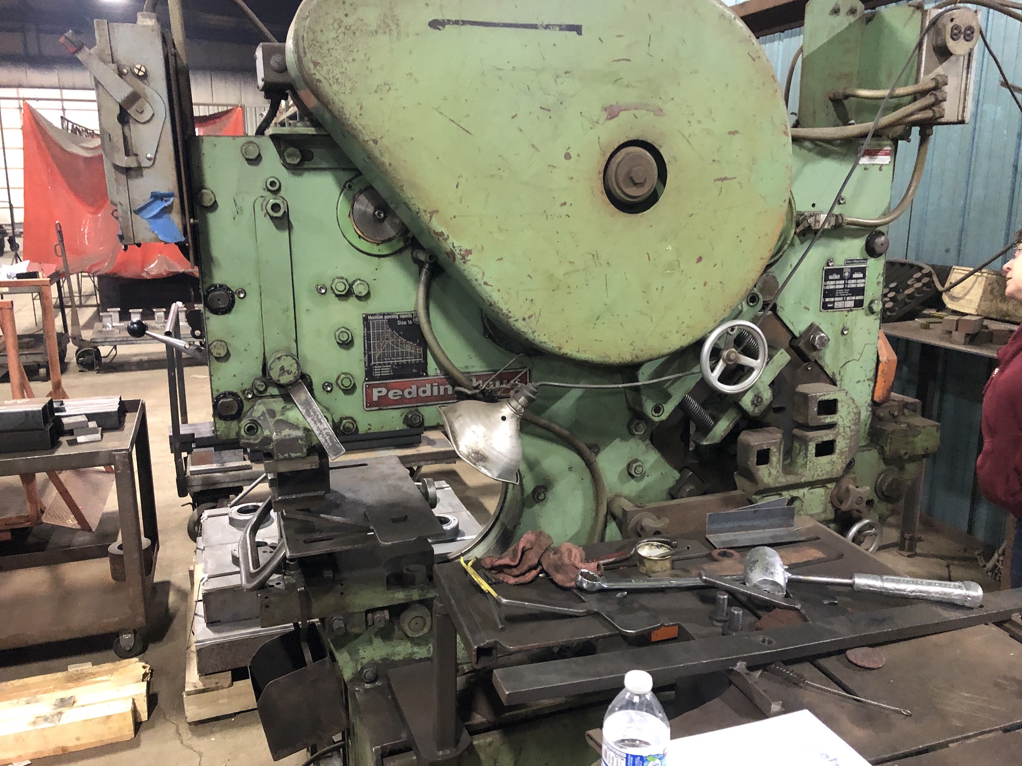 72 TON PEDDINGHAUS, MODEL 210A/16, PUNCH, SHEAR, BAR, ANGLE, COPING, NOTCHING, AND PRESS.