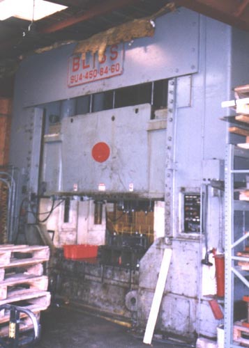 450 Ton, BLISS, 1953, 84" x 60" BED, 16SPM,1996 CLUTCH AND BRAKE