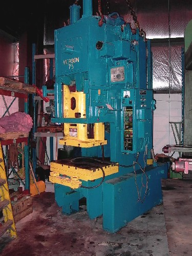 75 Ton, VERSON, 1972, 4" STR., 15-1/2" S.H., 50-100 SPM, 24" X 36" BED, POWER RAM ADJ.