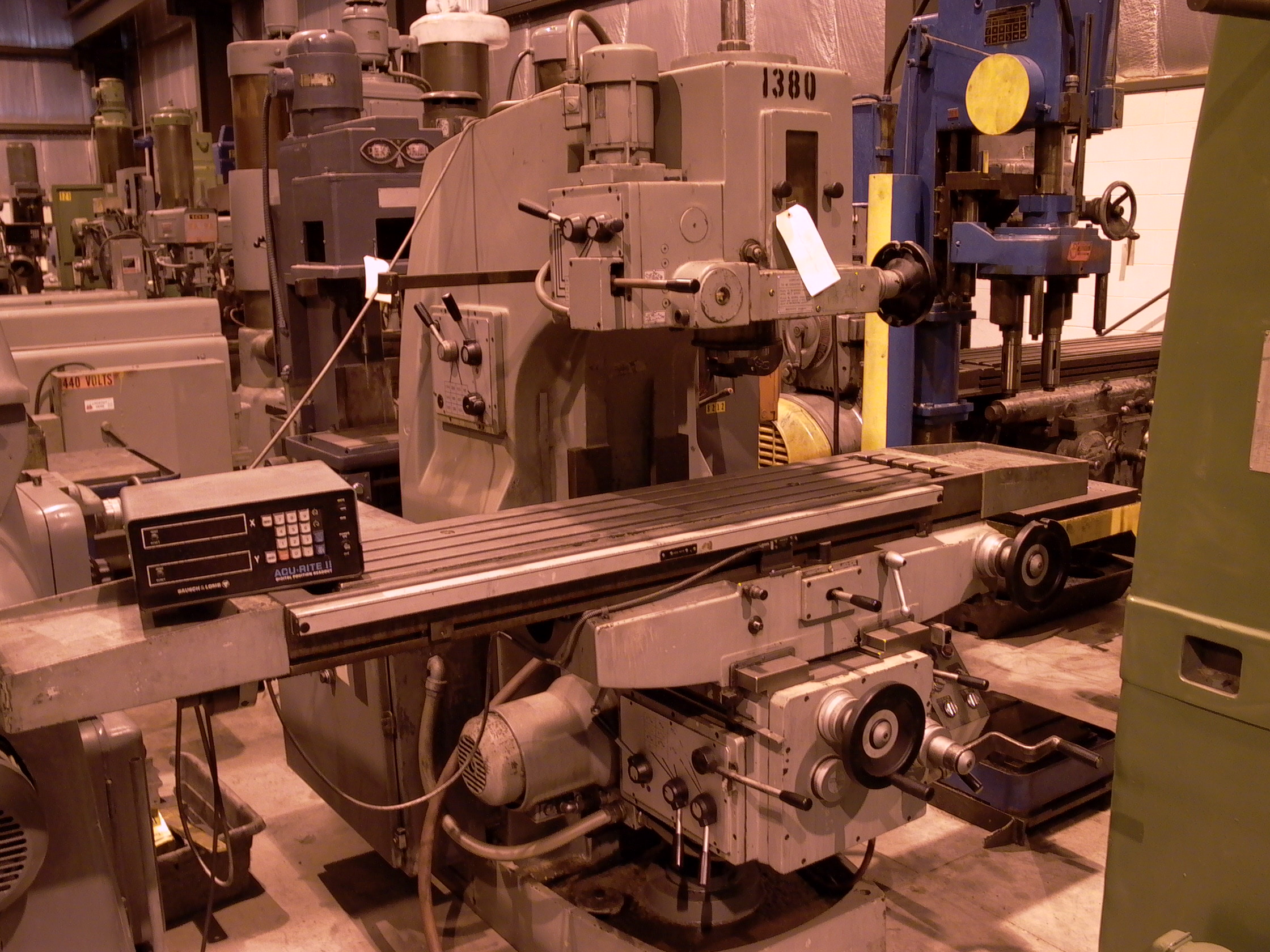 No. 3 CLEVELAND, V-30, DRO, 14" x 60" TBL, 50 TAPER, 10 HP, 1700 RPM, 1990