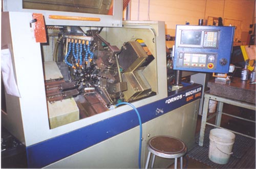 1", TORNOS NO. ENC-262, FANUC OT, ROBOBAR MAGAZINE, CHIP CONVEYOR, 1992