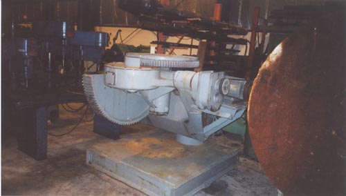14000 Lb., CULLEN FRIESTADT WELDING POSITIONER, No. 140, POWER TILT/ROTATION, FLUSH MOUNT,  34" SUBTABLE,