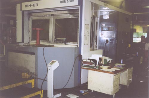 MORI SEIKI MH-63, 1994, MORIC M6,6000 RPM, 1 DEGREE, HELICAL, 25" PALLETS