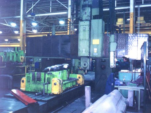 119" x 40" x 217" STANKO DBL COLUMN, 63" x 197" TBL, 3-AXIS DRO, 50 HP, 1986