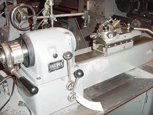 No. DSM59, HARDINGE,6 TURRET POSITIONS,14" CENTERS,SET 5C COLLETS,COOLANT,1975
