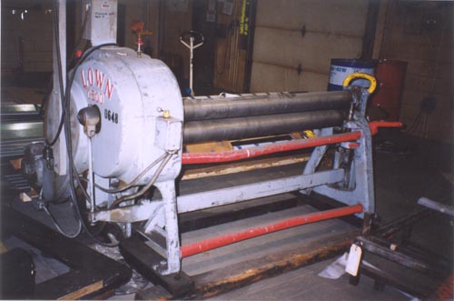 5' x 3/16", LOWN, No. G500, 1960, 3 ROLL INIT., 5" DIA. ROLLS