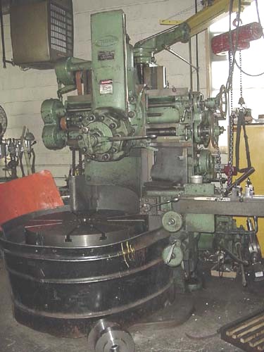 42" BULLARD VERTICAL "SPIRODRIVE" TURRET LATHE, 4 JAW CHUCK & SIDEHEAD