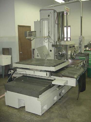 SHIBAURA "TOSHIBA" BORING BAR, 3.35" SPINDLE, SONY DRO, ROTARY TABLE, 1973