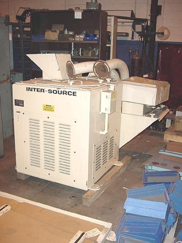 INTER-SOURCE, 20" CHIP WRINGER, 1995 (NEVER USED), 500 LB/HR, 5 HP, SETTLING TANK W/PUMP