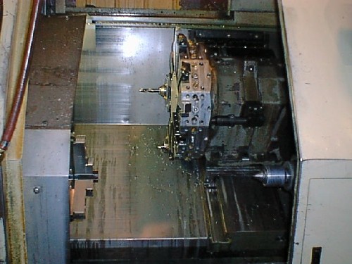 OKUMA CADET BB, OSP-5020L, 15.75"SW, 20"CC, 15 HP, 3.1" BORE, 10" CHUCK, '93/'94