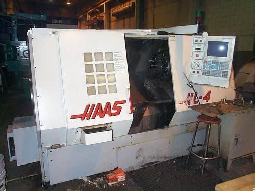 HAAS HL-4, HAAS CNC, 24" SWING, 39" CENTERS, RIGID TAP, CHIP, FLOPPY, PARTS CATCHER, '97