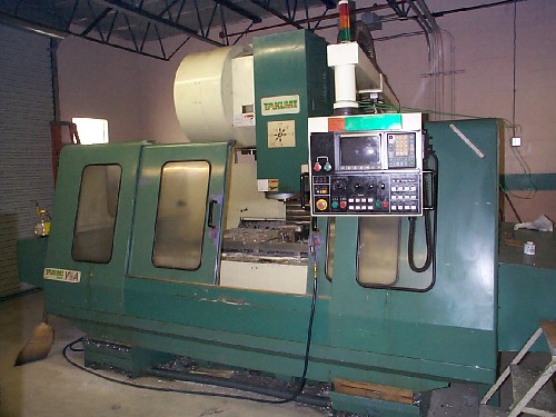 TAKUMI SEIKI V-15A, FANUC OMD, 57" x 27.6" x 28.4", 65" x 28" TBL