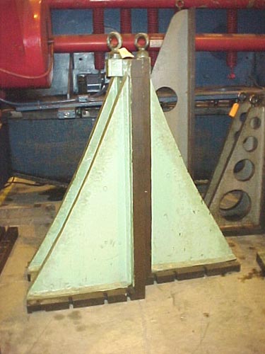 angle plate 24-1/2"W X 60-1/2"H X 30-1/2"D, drilled and tapped