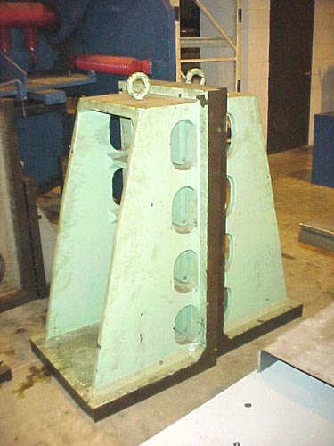 ANGLE PLATE 26-1/2"W X 51-1/2"H X 27"D, DRILLED AND TAPPED