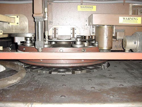 50 TON STRIPPIT FC1500/45, 600 AMP PLASMA, 60" X 80" PLUS 80" REPO, HEC 80/3 W/RS232 & PC, 1994