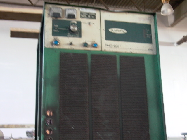 L-TECH CNC PLASMA/OXY BURN TABLE, 24' TRACK, 1990, 4 OXY, 1 600 AMP PLASMA, CNC