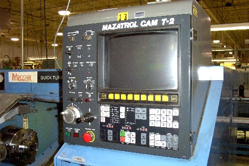MAZAK QT-15, T-2, 17" SWING, 20" CC, 8 TURRET, TOOL EYE, 10" CHUCK, 20HP, CHIP, '87