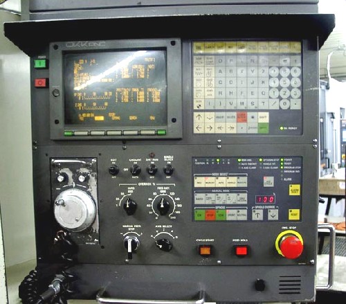 OKK PCV-60, MITSUBISHI MELDAS 320M, 40" x 25" x 20.5", CAT 50, 15 HP, 6000 RPM, '95