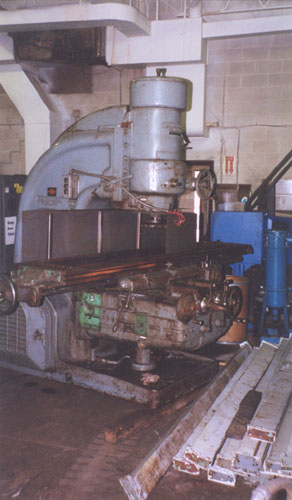 No. 5, K&T VERICAL MILL, 50 HP, 50 TAPER, RAPIDS, 50" LONG TRAVEL,98" TABLE,50/25 HP