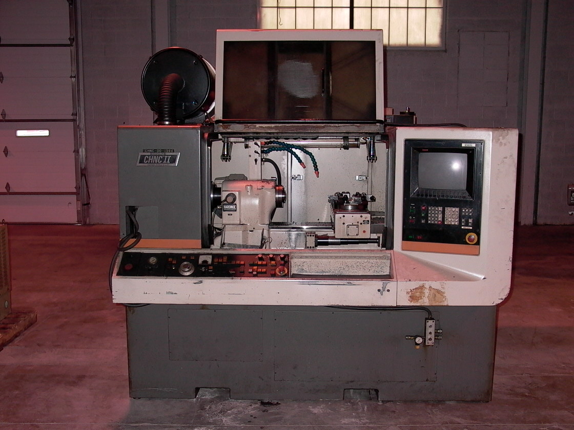HARDINGE CHNC II SP, FANUC 10TF, 14" SWING, 5000 RPM, 8 TURRET, CONVERSATIONAL, '86