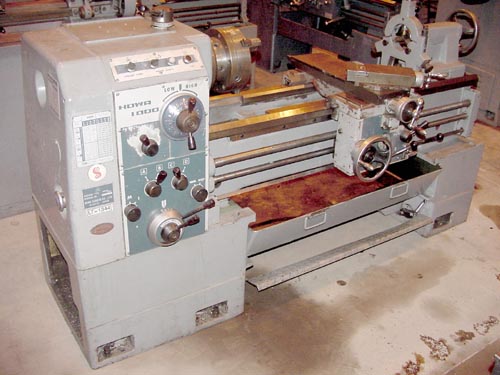 18" X 42" HOWA MDL 1000, 10" 3-JAW CHK, 60-1500 RPM, 2" HOLE, 1969, SHARP,INCH/METRIC