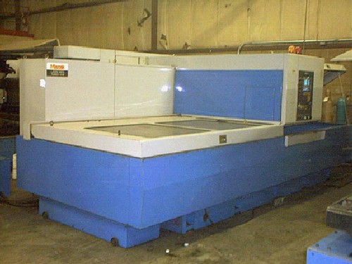 MAZAK TX48 1000 WATT LASER, 4' X 8' TRAVELS, 20,000 HOURS APPROX. USE,