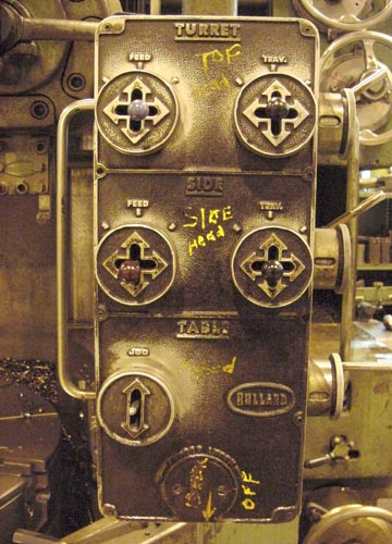 56" BULLARD CUTMASTER 75, TRRT/SIDE/5.4-200 RPM, 48" UR, 40 HP, 3-JAW, 1955