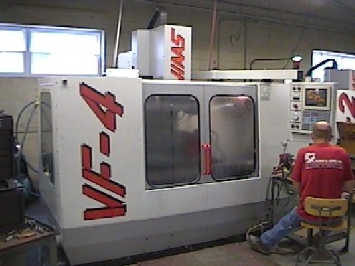 HAAS VF-4, HAAS CNC, 50" x 20" x 25", 7500 RPM, 15HP GEARED, RIGID TAP, NICE, 1996