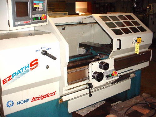 BRIDGEPORT ROMI EZ-PATH S, DX-32, 17" x 40", 4000 RPM, 8" CHUCK, TAIL, RS-232, '98