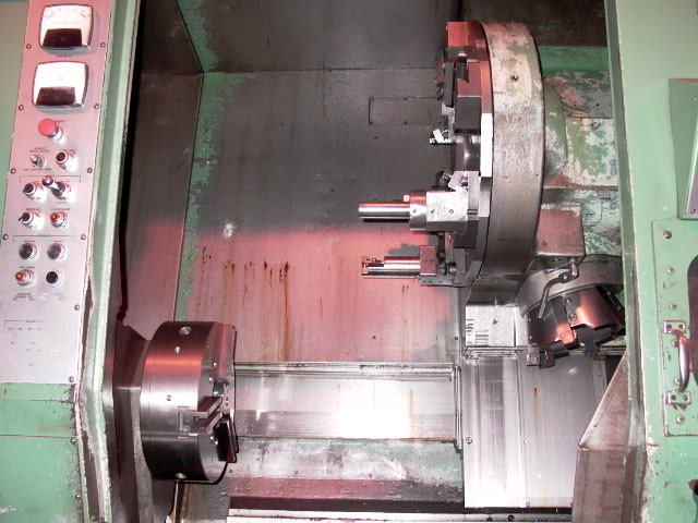 CINCINNATI CINTURN 18C, 4-1/2" HOLE, 18" CHUCK, 50 HP, 200 IPM, CHIP CONVEYOR, ACRAMATIC CTRL