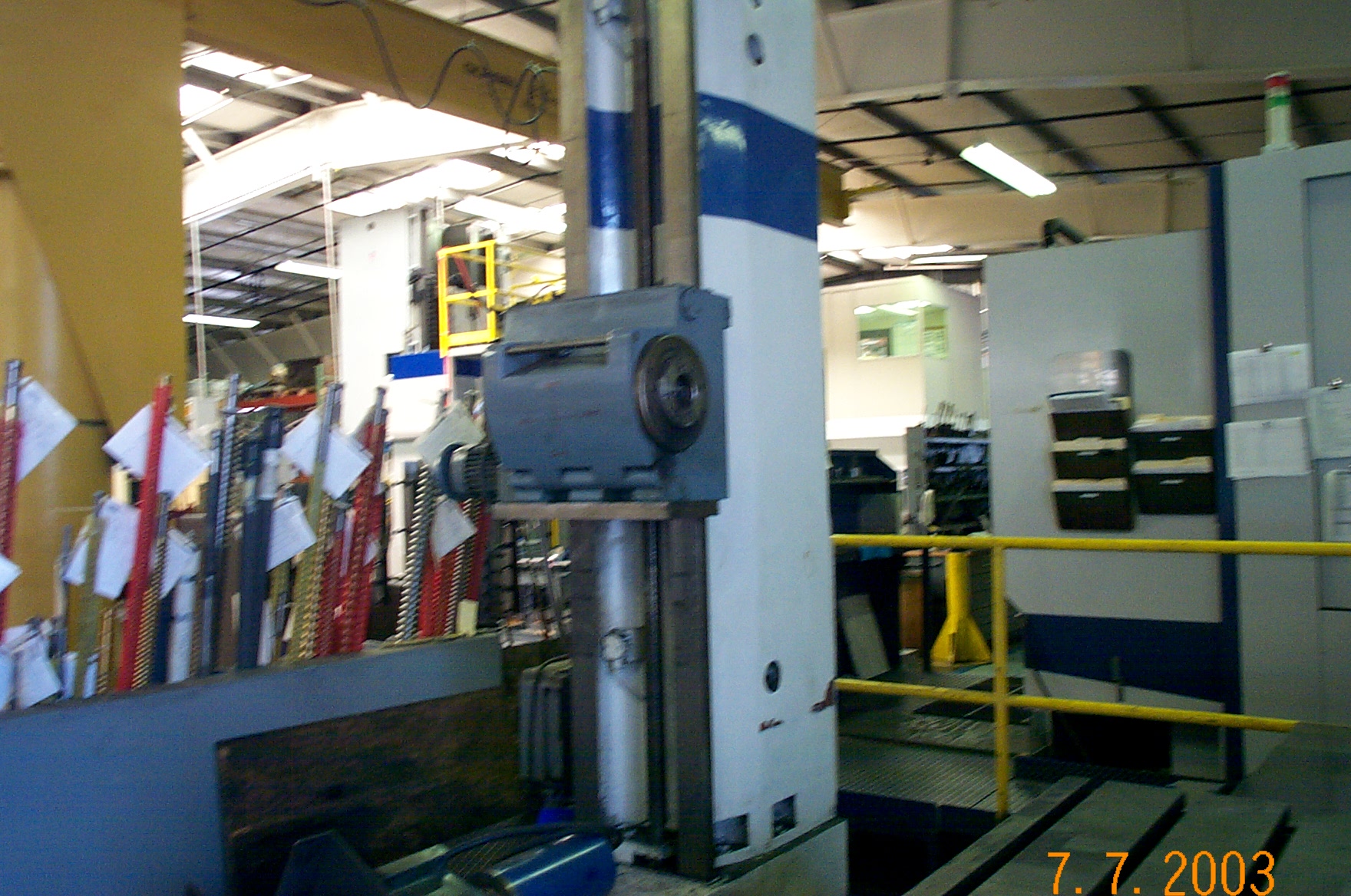 4" UNION, 50 TAPER, POWER ROTARY, FACING HEAD, OUTBOARD SUPPORT, RIGHT ANGLE HEAD, MILLVISION DRO