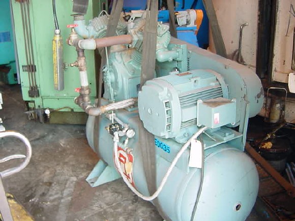 GARDNER DENVER #AJLVHA9, 4-1/4 STROKE, 120 GAL TANK, 25 HP, 1989