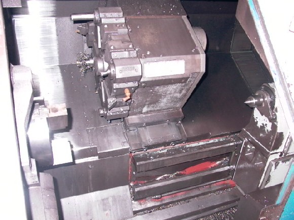 MAZAK QT-10N, 1986, CAM T-2 CTRL, 17" SW, 2.2" BORE, 20" CC, 8" CHUCK, 3600 RPM