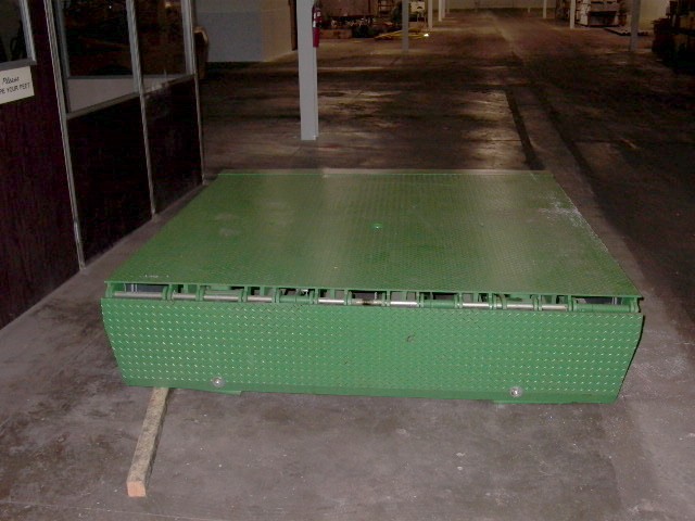UNUSED 45,000 LB KELLY DOCK PLATE, 7' X 7' X  18", 16" LIP, AIR LIFT