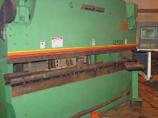 250 TON X 12' ACCURPRESS, NEW 1996, ETS 3000 CNC CNONTROL, R AXIS, 6" WIDE ACCURCROWN CROWNING