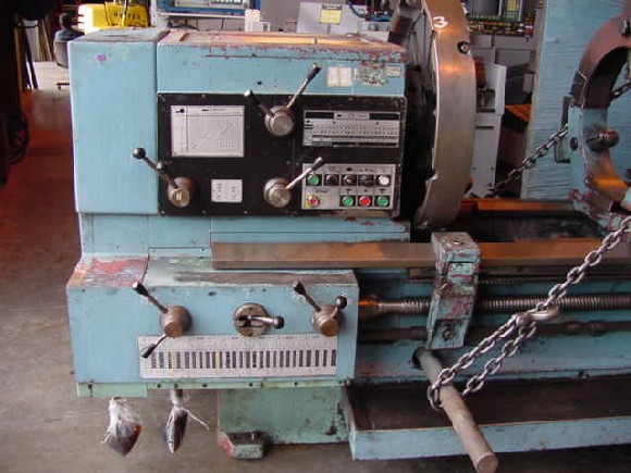 38" X 320" TOS, MDL SUS80, 3-1/2 HOLE, 30 HP, 33" 4-JAW CHK, 1969, TAILSTOCK, 4-WAY RAPIDS