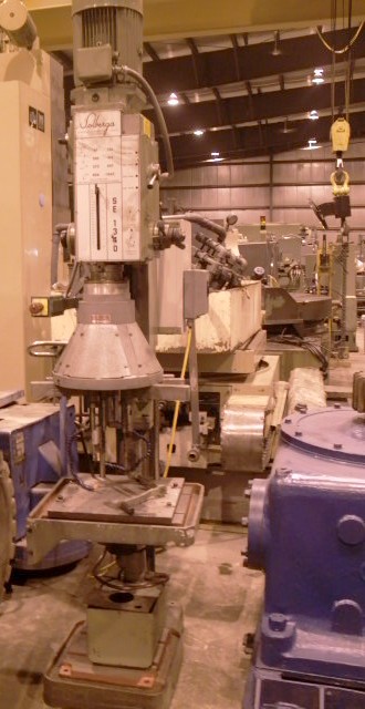 SOLBERGA #SE-1340, 8" STROKE, 21" TBL ADJ., 14" HEAD ADJ., 5.5 HP, 8" RISER