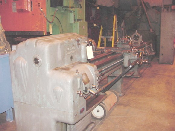 19" x 177" AMERICAN PACEMAKER, 10" OVER CROSS SLIDE, 1-3/4" HOLE, 12" 4-JAW CHK, TAPER ATTACH, STEADY REST
