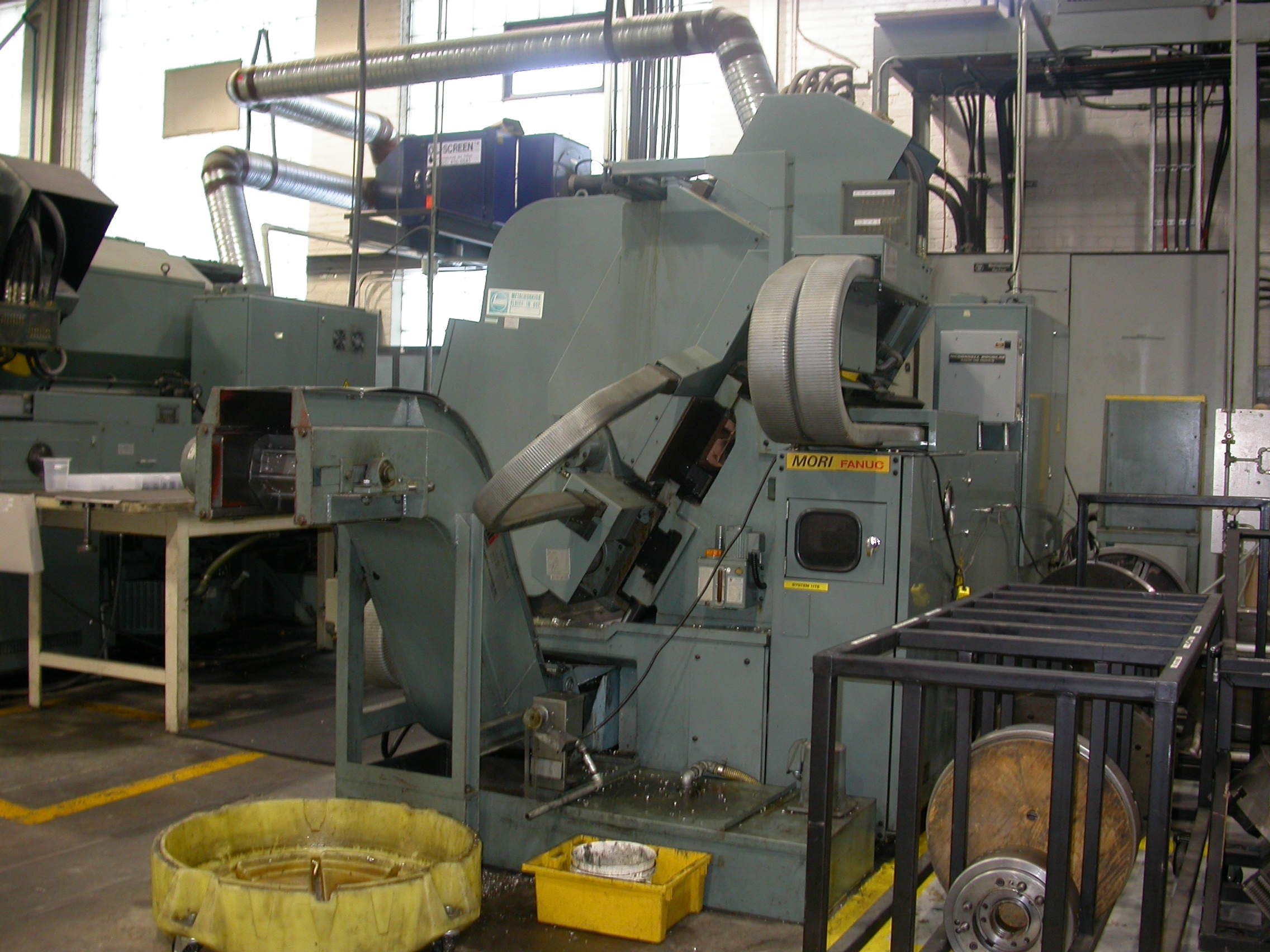 MORI SEIKI SL-5A., 24.4" SWING, 12.2" DIA., 43" CENTERS, 3.03" HOLE, FANUC 10TF, TAILSTOCK
