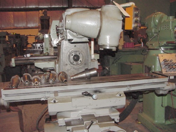 CINCINNATI CINTIMILL, 12" x 52-1/2 TBL, 50 TAPER, 10" CROSS, 12" VERT. KNEE, ARBOR SUPPORT