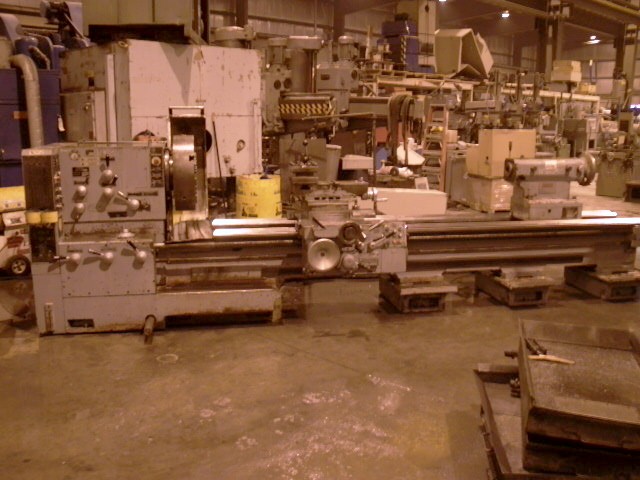 36" x 120" POREBA, 46" GAP, 24" CROSS SLIDE, 3-3/4" HOLE, 900 RPM, 2 SPEEDS, STEADY REST, TAILSTOCK, 24" 4-JAW, TAPER ATTACH