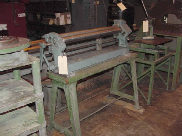 36" LENGTH, 2" ROLLS, 22 GAUGE, HAND ROLLER