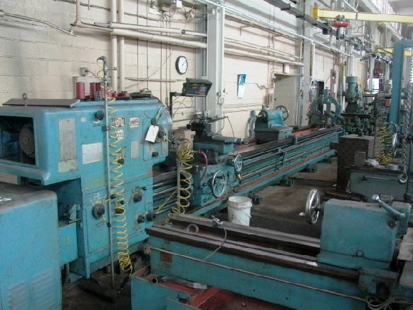 42" x 264" WMW NILES, MDL DLZ800II, 24" CROSS SLIDES, 3.5" HOLE, 560 RPM, 2-AXIS DRO, 32" 4-JAW CHK, 10" & 19" STEADY
