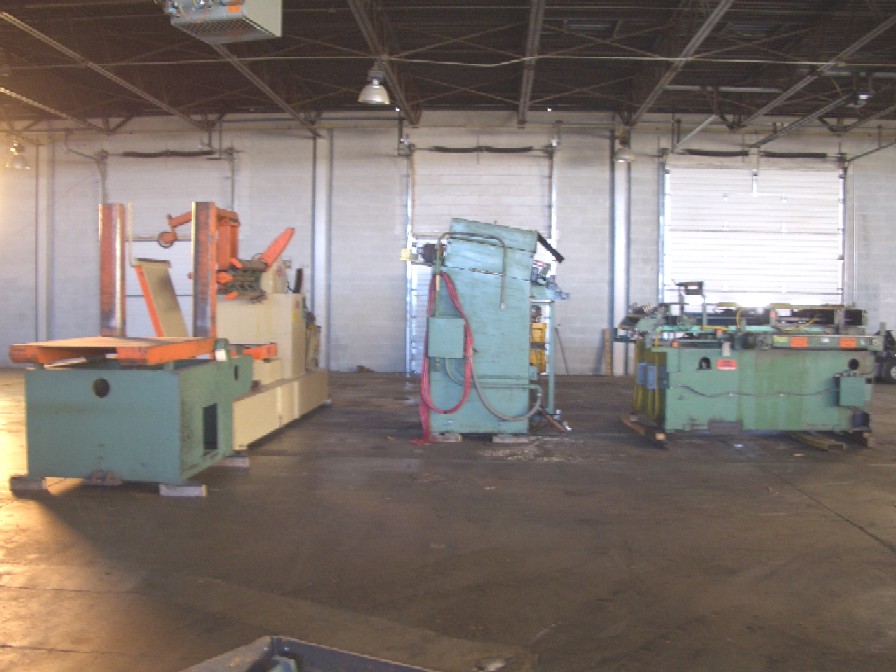 8,000 LB x 36"W x .090 DALLAS, UPENDER, COIL CAR, COIL REEL W/SHUTTLE & PEELER ARM, STRAIGHTENER, STOCK FEEDER, NOT COMPLETE LINE, 1980
